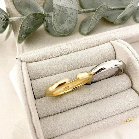 925 Sterling Silver Minimalist Ring Stackable Ring Band - Gold or Silver